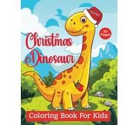 Christmas Dinosaur Coloring Book for Kids: Festive Fun with Santa, Dinosaurs, and Holiday Magic | Simple and Easy Christmas Dinosaur Coloring Page
