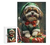 Christmas Dog Gifts Puzzle 1000 Pièces Educa Jouet en Bois Cadeau Unique Décoration Intérieure Jeu Éducatif Challenge Toy Adultes Et Enfants À Partir De 14 Ans 300 PCS