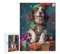 Christmas Dog Gifts Puzzle 1000 Pièces Educa Jouet en Bois Cadeau Unique Décoration Intérieure Jeu Éducatif Challenge Toy Adultes Et Enfants À Partir De 14 Ans 500 PCS