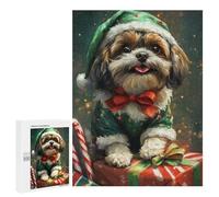 Christmas Dog Gifts Puzzle 1000 Pièces Educa Jouet en Bois Cadeau Unique Décoration Intérieure Jeu Éducatif Challenge Toy Adultes Et Enfants À Partir De 14 Ans 500 PCS