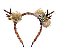 Christmas Dog Headband - Pet Light Up Antler Hairbands for Holiday Festival Party | LED Elastic Dog Headband with Adjustable, Cute Reindeer, Costume Accessory for Dogs and Cats Celebration Event