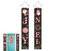Christmas Door Banner - Décoration de Perron de Noël | avec Lettres Cartoon pour Restaurant Jardin Portail Café Patio Garage