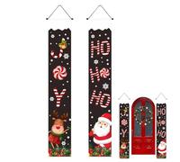 Christmas Door Banner | Décoration de Perron de Noël,avec Lettres Cartoon pour Restaurant Jardin Portail Café Patio Garage