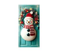 Christmas Door Cover, Reusable Festive Fabric Holiday Backdrop