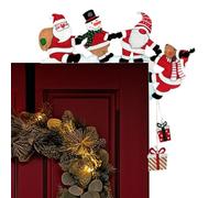 Christmas Door Frame Decoration - Festive Arch Trim for Home Holiday Entry | Thick Green Garland with Ornaments and Berries, Bendable Structure for Indoor Outdoor Wall or Porch Display 9.06x5.2 in