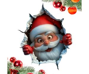 Christmas Door Stickers - Removable Art, Festive Reindeer Cartoon, Easy Peel Design for Seasonal Decorating Enhancing Entryways Walls Cabinets Doors, Décor Decal Set, Multicolor Sheet