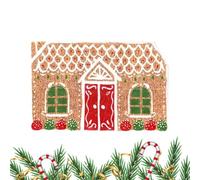 Christmas Doormat - House Holiday Door Mats for Winter Decor, Soft Non-Slip Area Rug with Water-Resistant, Cute Gingerbread Mat for Indoor, Bathroom, Kitchen, Porch, 23.62x15.75 inches
