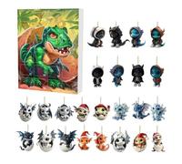 Christmas Dragon 24Pc - Acrylic Ornament Countdown