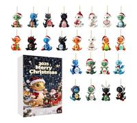 Christmas Dragon Advent - Acrylic, 10 x 7 x 1,1 in Christmas Ornament 2D Festive Design | Lightweight And Vibrant Holiday Display, Dragon Decor For Home, Offices, Rooms, Doors, Trees, Schools