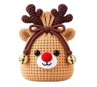 Christmas Drawstring Bags, Crochet Gift Pouches, Reusable Wrapping Sacks, | Funny Wrapping Bag Candy Pouch for Snacks Cookies Chocolates Toys Home Holiday Party Celebration