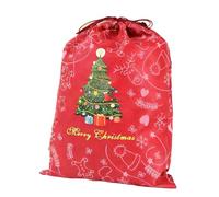 Christmas Drawstring Bags, Reusable Non-Woven Pouches for Holiday, Candy, Treats, Small Toys, Winter Party Celebration Festive Gifting