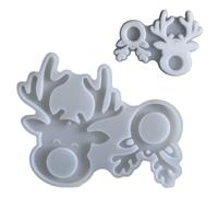 Christmas Elk Deer Silicone Mold - Elk Christmas Tree Ornament Molds | Deer Ornament Molds, Elks Mould Craft Resin Casting Concrete Clay Mold