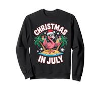 Christmas En Juillet Flamingo Island Holiday Tropical Sweatshirt