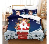 Christmas Ensembles De Housse De Couette Santa Claus D Ensembles De Literie Microfibre Parure De Lit Double£¿Xcm£©