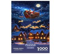 Christmas Eve ReinCerf Sled Puzzle 1000 Pièces Educa Jouet Divertissement Créatif De l'art De La Décoration Intéressant Jeu Éduchatif Challenge Toy Adultes & Enfants des 14 Ans 52x38cm/1000pcs