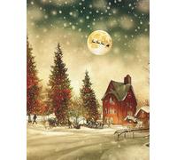 Christmas Eve Sketchbook - Cozy Winter Watercolor Journal: 8.5 x 11 Inch Blank Sketchbook with 200 Pages for Holiday Drawing, Journaling & Seasonal Creativity