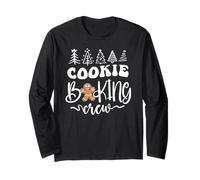 Christmas Family Gingerbread Cookie Baking Crew Red Manche Longue
