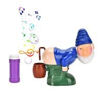 Christmas Farting Santa Bubble Machine - Electric Automatic Blower with Light & Music, Funny Gift for Kids Party Family Gatherings (Blue)