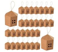 Christmas Favor Boxes | 30-Piece House-Shaped Empty Goody Container | Christmas Party Candy Boxes For Office, School