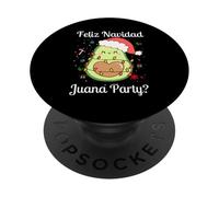 Christmas Feliz Navidad Juana Party Avocat Mexicain Noël PopSockets PopGrip Adhésif