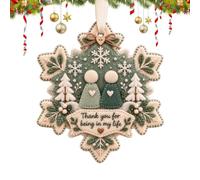 Christmas Felt Ornament Kit - Snowflake House Shapes - DIY Tree Craft Set | with Warm Messages Christmas Tree Decorations Home Door Handle Car Mirror Mantle Fireplace Backpack Wall Shelf