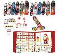 Christmas Finger Skateboard, Advent Traffic Organizer, Interactive Holiday | Includes Christmas finger skateboard, advent traffic organizer, interactive holiday accent, secure handling, and versatile us