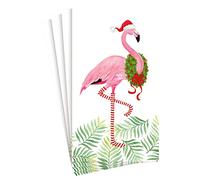 Christmas Flamingos Paper Guest Towel Napkins - 15 Per Package