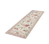 Christmas Floor Runner - Long Washable Elk Rug, Indoor Hallway Decoration