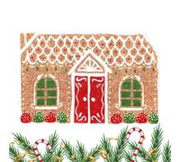 Christmas Front Door Mat, Gingerbread House Door Mat, Non Slip Floor Doormat for Shower Floor Living Room Kitchen Porch Indoor Bathroom Entryway Home