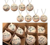 Christmas Funny Offensive Bauble-Rude Baubles | Funny Offensive Bauble | Christmas Tree Ball Hanging Ornaments, Novelty Gift Sweary Bauble Bundle Prank for Christmas Party (8Pcs)