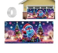 Christmas Garage Door Banner - 13x6FT UV Fluorescent Seasonal Backdrop | Oversized Outdoor Holiday Decoration for Homes, DIY Creators, Party Organizers, Family Events, Winter Festivities, Street