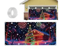 Christmas Garage Door Banner - 13x6FT UV Fluorescent Seasonal Backdrop | Oversized Outdoor Holiday Decoration for Homes, DIY Creators, Party Organizers, Family Events, Winter Festivities, Street