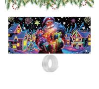 Christmas Garage Door Cover- Christmas Garage Dor Cover, 2D Flat Fluorescent UV-Activated Backdrop, Large Christmass Garge Door Backdrop| For DIY Enthusiasts, Home Decorators, Party Hosts, Neighborho