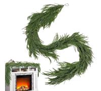 Christmas Garland, Faux Pine Wreath, Real Touch Needles, Decorative Ornament Accents, Excellent for Party Banister, Fireplace Mantel, Porch Door, Table and Home Holiday Decor