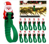 Christmas Garland Hanger 12 Pieces Stretchable Silicone Adhesive Christmas | With Silicone Ties, Mantel Garland Hanging Holders For Christmas Wreaths, Garlands, Stockings, Bells & Ribbon Decorations