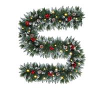 Christmas Garland with Lights LED Artificial Seasonal Wreath Decorative