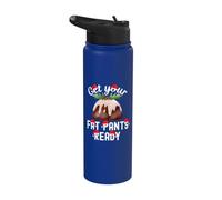 Christmas Get Your Fat Pants Ready - Pudding de Noël amusant Stainless Steel Insulated Water Bottle