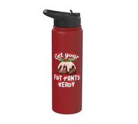Christmas Get Your Fat Pants Ready - Pudding de Noël amusant Stainless Steel Insulated Water Bottle