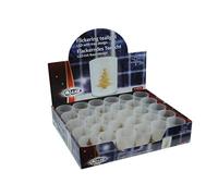 Christmas Gift 49139 Petite Bougie de Noël 1 LED B/O 1xCR2032, Blanc