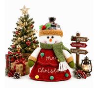 Christmas Gift Bags Zipper Design, 3D Character Treat Pouch (Snowman-B) | Bottom-Zip Candy Bag for Apples, Sweets, Snacks and Small Gifts, Christmas Party Favours, Stocking Fillers and Gift Packaging