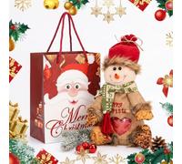 Christmas Gift Bags Zipper Design, 3d Christmas Gift Bags (bonhomme de neige)