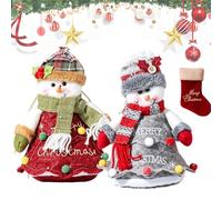 Christmas Gift Bags Zipper Design, 3D Doll Gift Packaging (B-1) | Reusable design, Secure zipper closure, Thick felt construction, for Chritmas Party Decor Candy Apples Candies Gifts