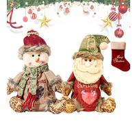 Christmas Gift Bags Zipper Design, 3D Doll Gift Packaging (E-1) | Reusable design, Secure zipper closure, Thick felt construction, for Chritmas Party Decor Candy Apples Candies Gifts