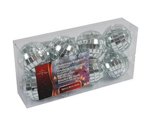 Christmas Gifts 98824 Boules de Noël disco 4cm 8 pièces, Multicolore