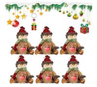 Christmas Gifts Bags Zipper Design, 2025 New 3D Christmas Zipper Gift Bags, Small Fabric Gifts Bag, Reusable Christma Bag for Presents Candy Fruit and Festival (6PCS-B)