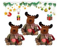 Christmas Gifts Bags Zipper Design, 2025 New 3D Christmas Zipper Gift Bags, Small Fabric Gifts Bag, Reusable Christma Bag for Presents Candy Fruit and Festival (3PCS-C)