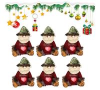 Christmas Gifts Bags Zipper Design, 2025 New 3D Christmas Zipper Gift Bags, Small Fabric Gifts Bag, Reusable Christma Bag for Presents Candy Fruit and Festival (6PCS-A)