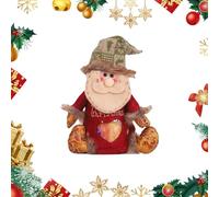 Christmas Gifts Bags Zipper Design, Christmas Gifts Doll Bags, Fabric Candy Bag, Reusable Cute 3D Santa Snowman Elk Doll Bag for Presents Candy Fruit and Festival (Santa Claus)