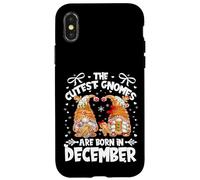 Christmas Gingerbread Birthday Gnomes Xmas Born in December Coque pour iPhone X/XS