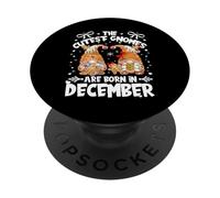 Christmas Gingerbread Birthday Gnomes Xmas Born in December PopSockets PopGrip Adhésif